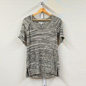 Cabi Marl Mélange Short‎ Sleeve Sweater